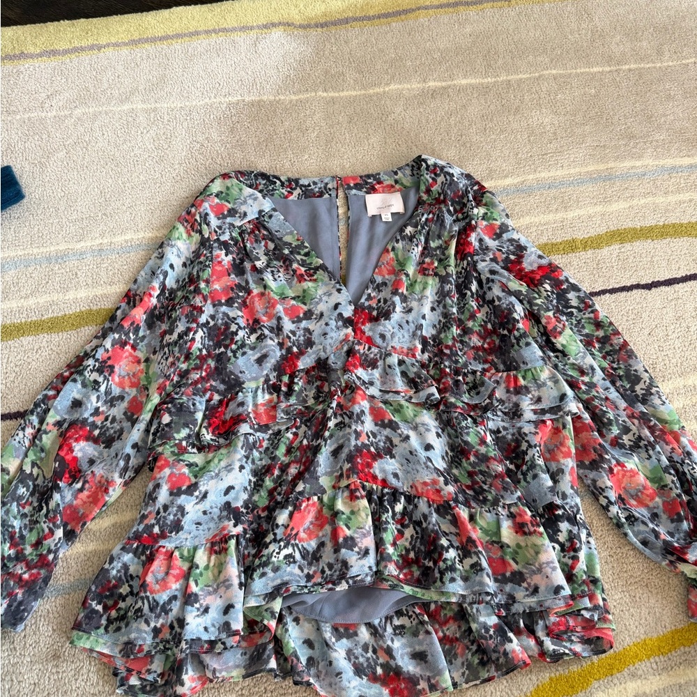 Cinq à Sept Multicolor Floral Blouse
